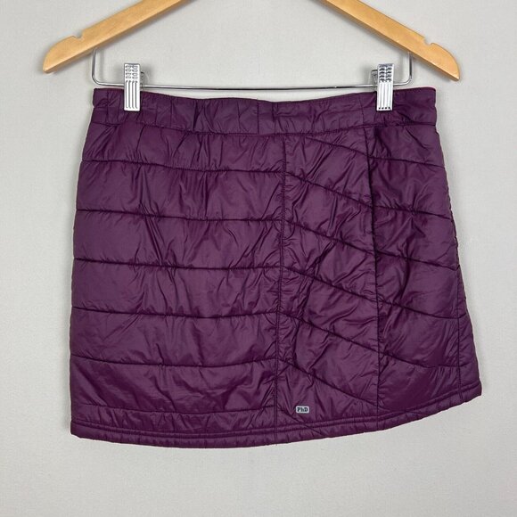 Smartwool PhD Smartloft Puffer Skirt Womens XS Purple Insulated Snap Button Up - Picture 6 of 12